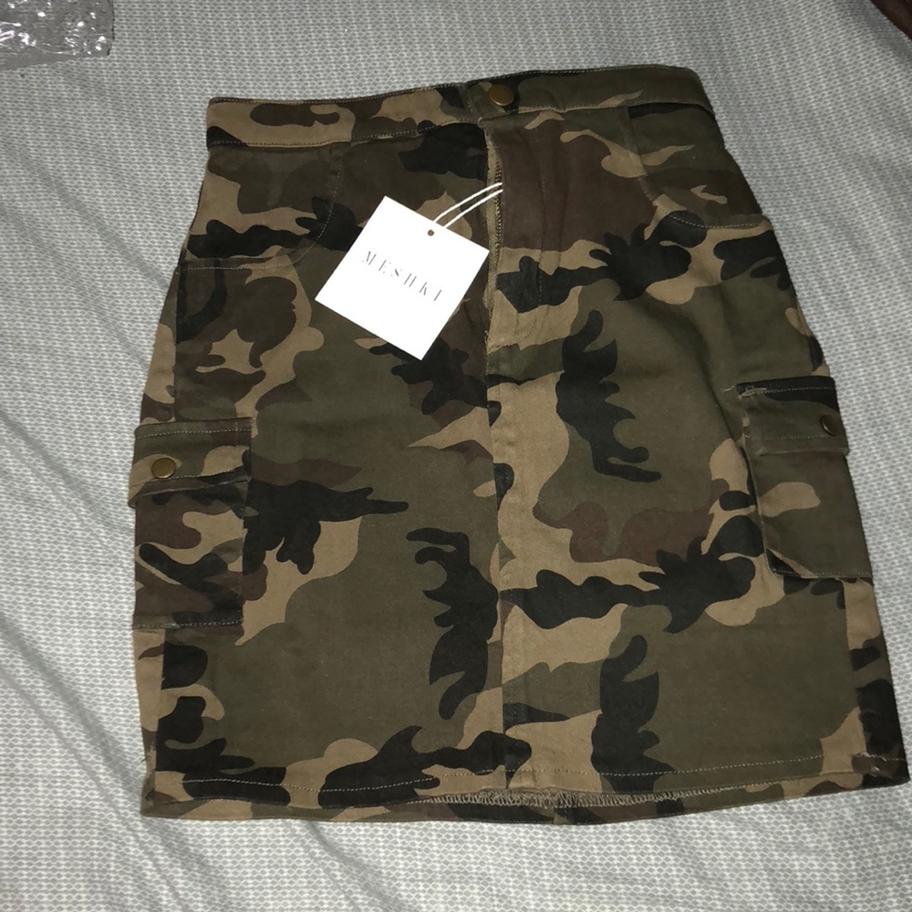 MESHKI- Veronica Camo Mini Skirt